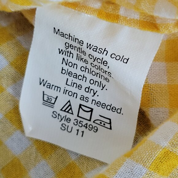 J. Crew The Perfect Shirt Women's Size XS Yellow Button Down Plaid - Picture 8 of 10